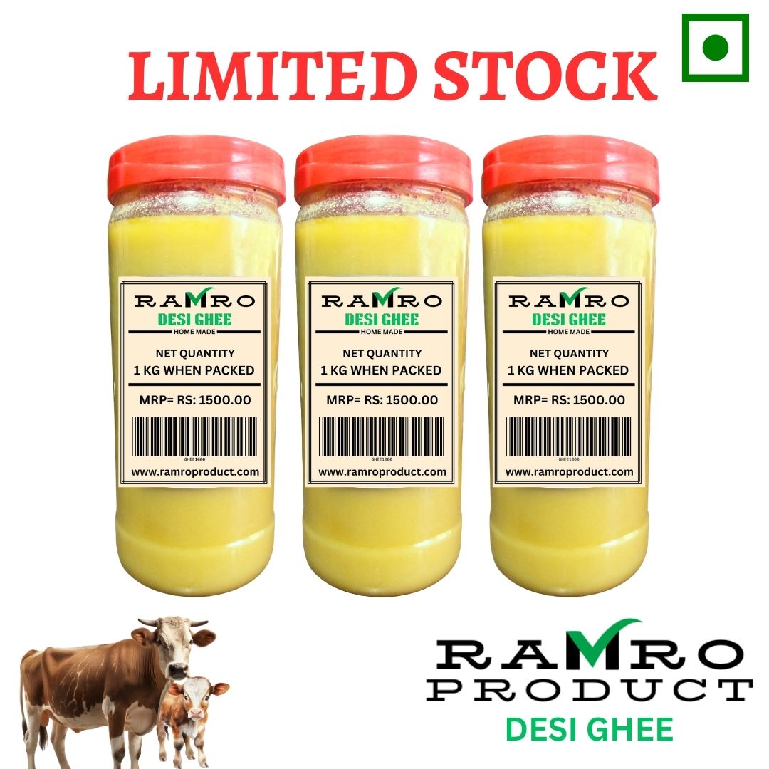 Premium Pure Cow Ghee – Natural, Nutritious, and Aromatic but Limited available (1 pack)